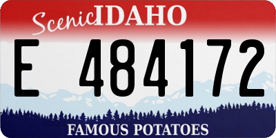ID license plate E484172