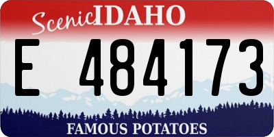 ID license plate E484173