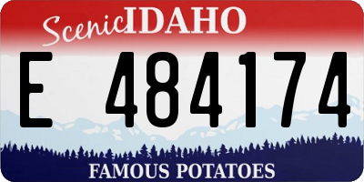 ID license plate E484174