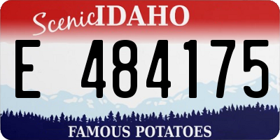 ID license plate E484175