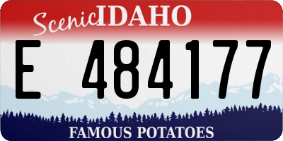 ID license plate E484177
