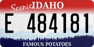 ID license plate E484181