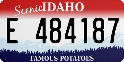 ID license plate E484187