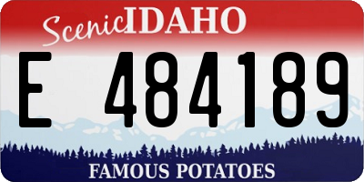 ID license plate E484189