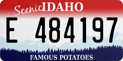 ID license plate E484197