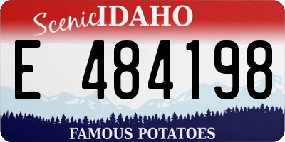 ID license plate E484198