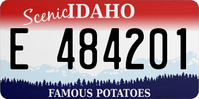 ID license plate E484201