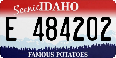 ID license plate E484202