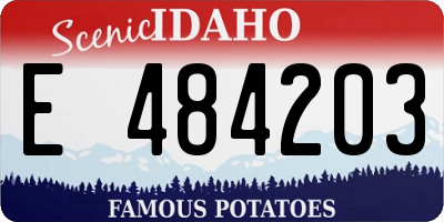 ID license plate E484203