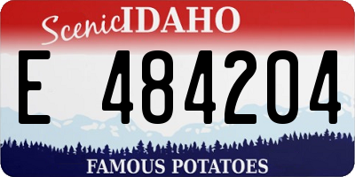 ID license plate E484204