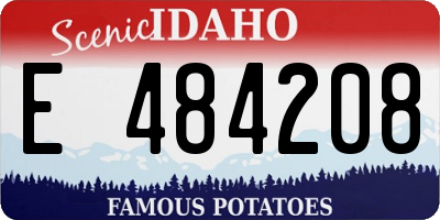 ID license plate E484208