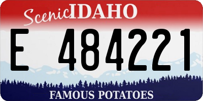 ID license plate E484221