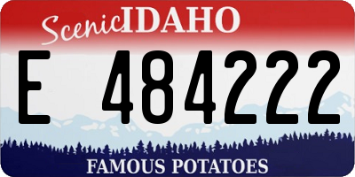 ID license plate E484222