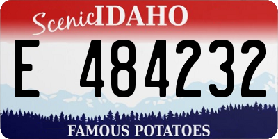ID license plate E484232