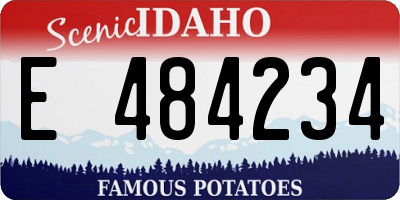 ID license plate E484234