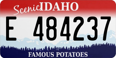 ID license plate E484237