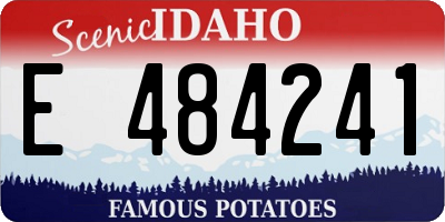 ID license plate E484241