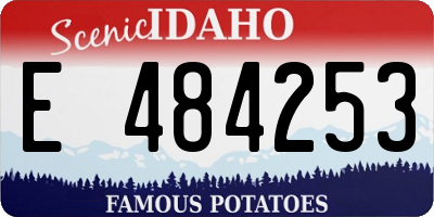 ID license plate E484253