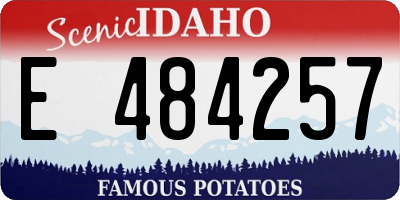 ID license plate E484257