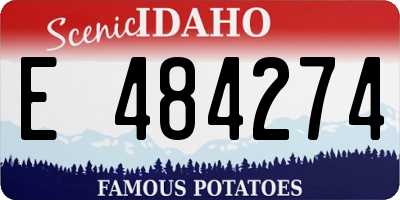 ID license plate E484274