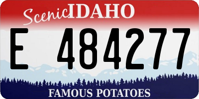 ID license plate E484277