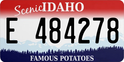 ID license plate E484278
