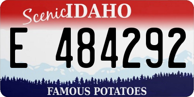 ID license plate E484292