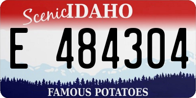 ID license plate E484304
