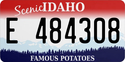 ID license plate E484308