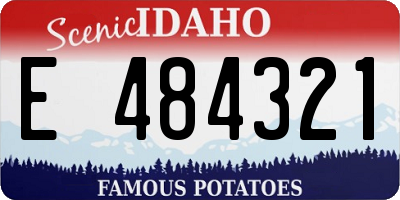 ID license plate E484321
