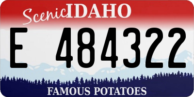 ID license plate E484322