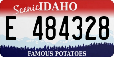 ID license plate E484328