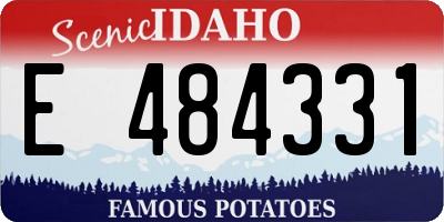 ID license plate E484331