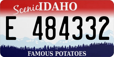 ID license plate E484332