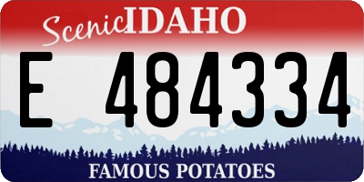 ID license plate E484334