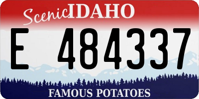 ID license plate E484337