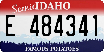 ID license plate E484341