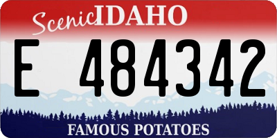 ID license plate E484342