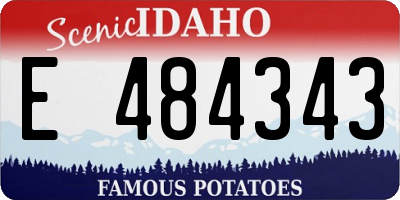 ID license plate E484343