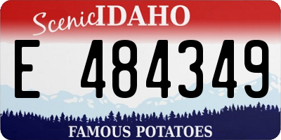 ID license plate E484349
