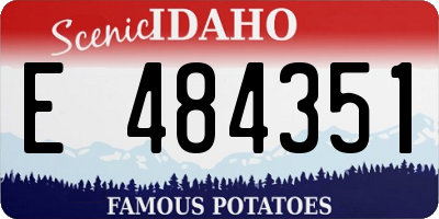 ID license plate E484351