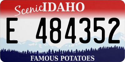 ID license plate E484352