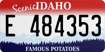 ID license plate E484353
