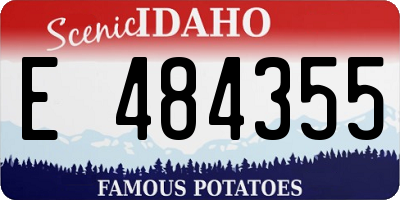ID license plate E484355