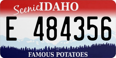 ID license plate E484356