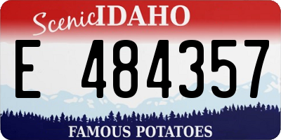 ID license plate E484357