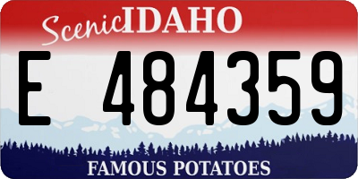 ID license plate E484359