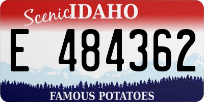 ID license plate E484362