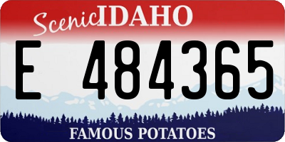 ID license plate E484365