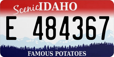 ID license plate E484367